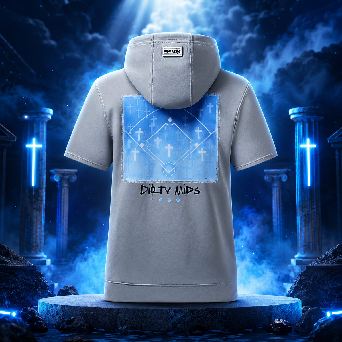 ASCEND Short Sleeve Performance Hoodie - Dirty Mids
