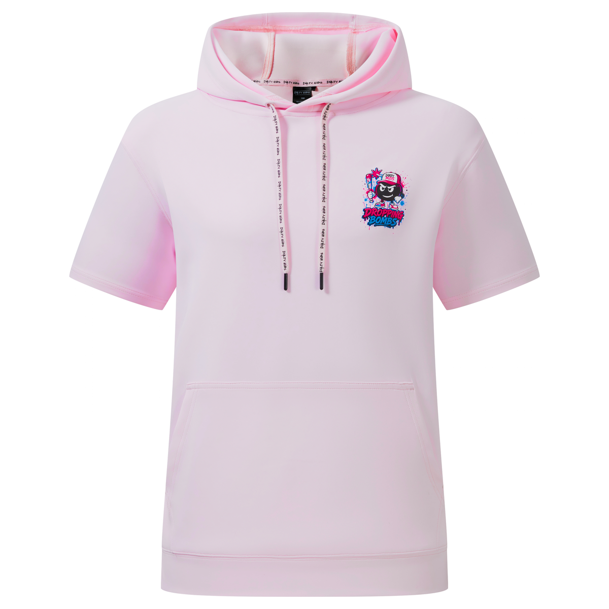 BOMB SQUAD Short Sleeve Performance Hoodie - Dirty Mids - front