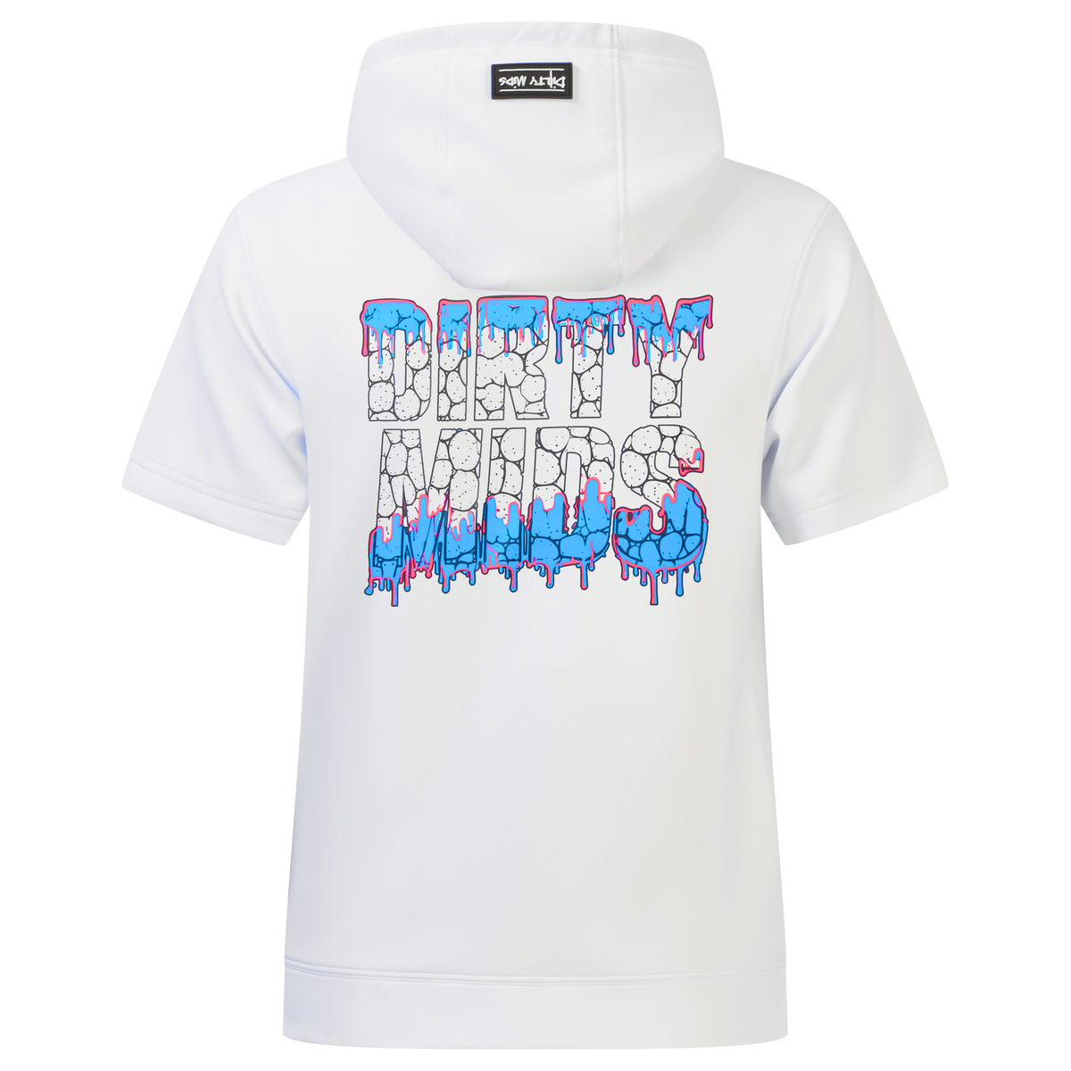 CRACKLE Short Sleeve Performance Hoodie - Dirty Mids - back