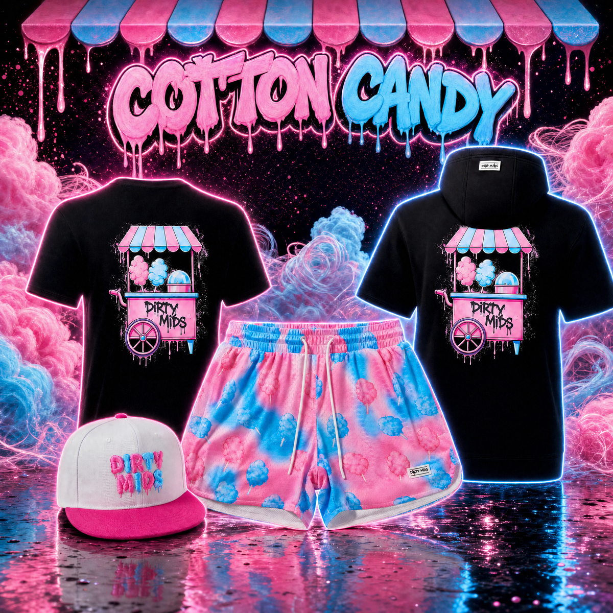 COTTON CANDY Shorts - Dirty Mids