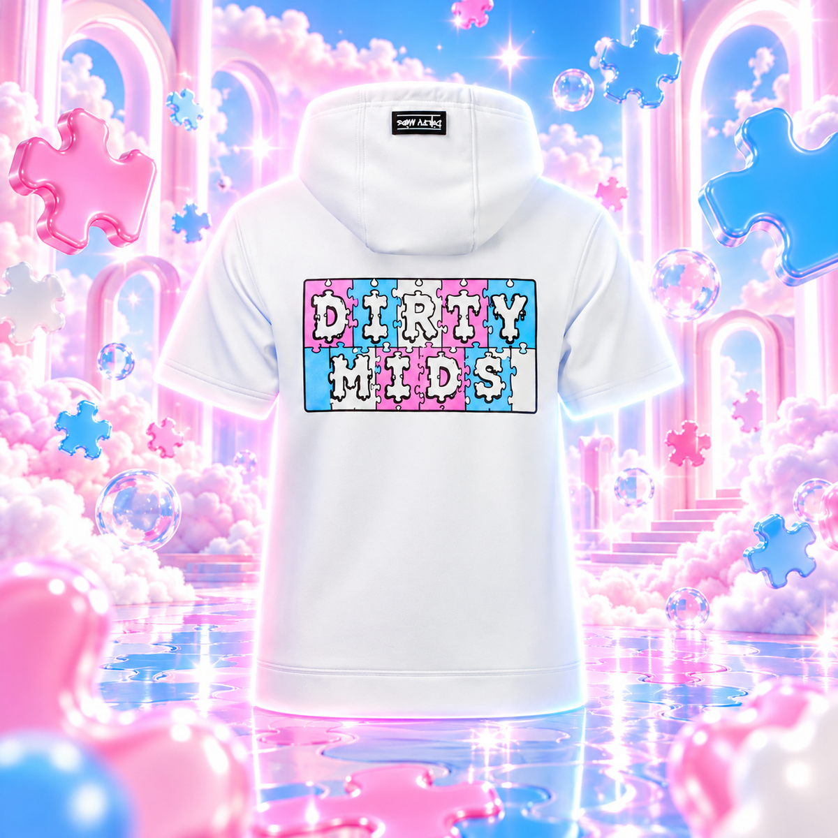 LOCKED IN Short Sleeve Performance Hoodie - Dirty Mids