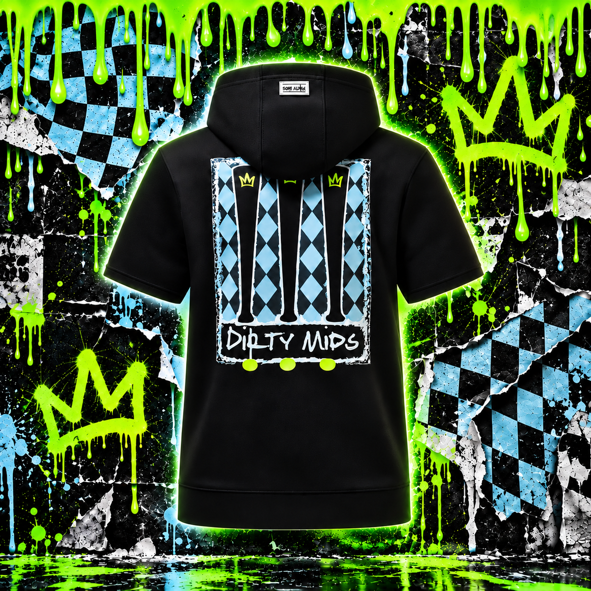 REIGN Short Sleeve Performance Hoodie - Dirty Mids
