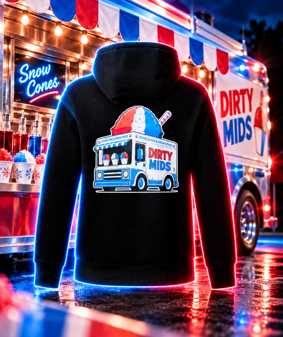 STRIKE ZONES AND SNOW CONES Hoodie - Dirty Mids