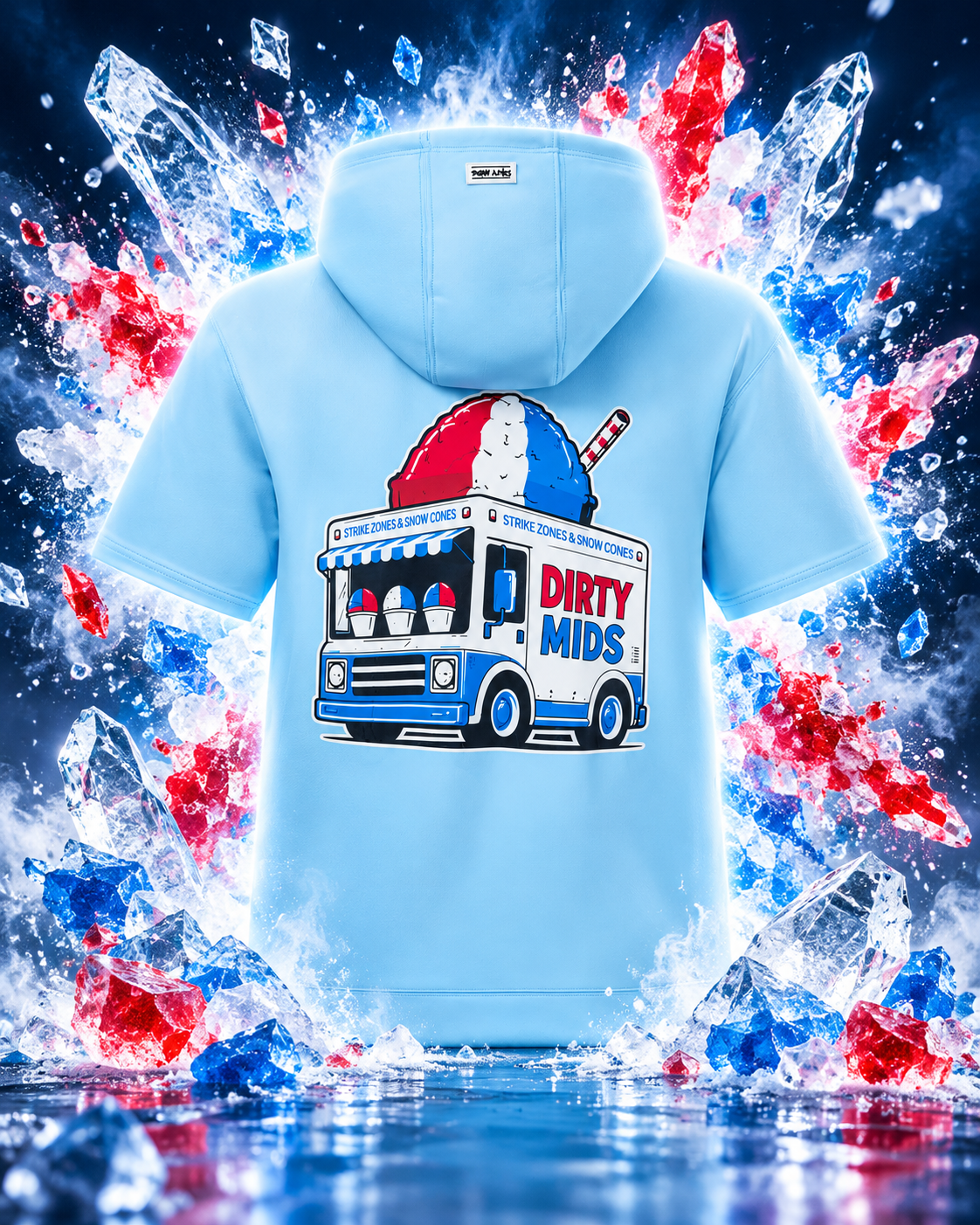 STRIKE ZONES AND SNOW CONES Short Sleeve Performance Hoodie 