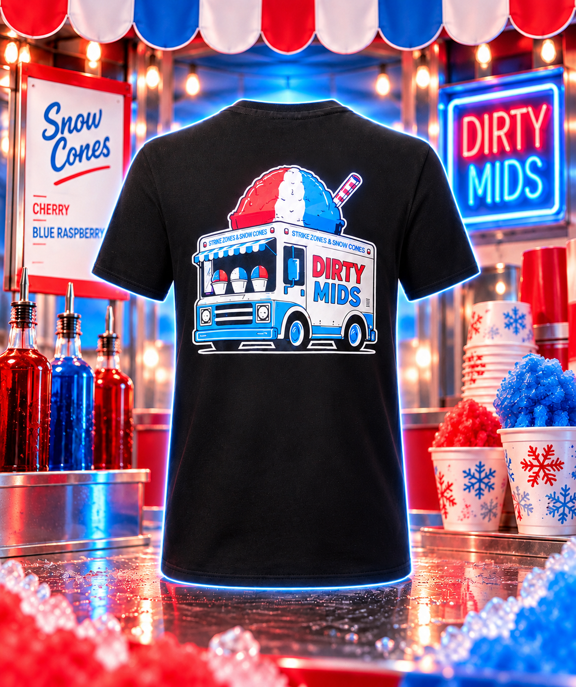 STRIKE ZONES AND SNOW CONES Tee - Dirty Mids