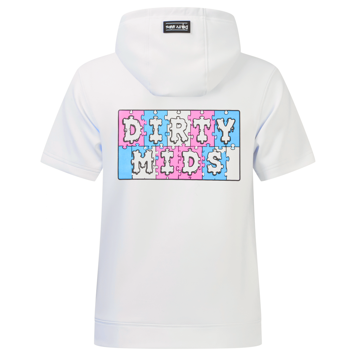 LOCKED IN Short Sleeve Performance Hoodie - Dirty Mids - back