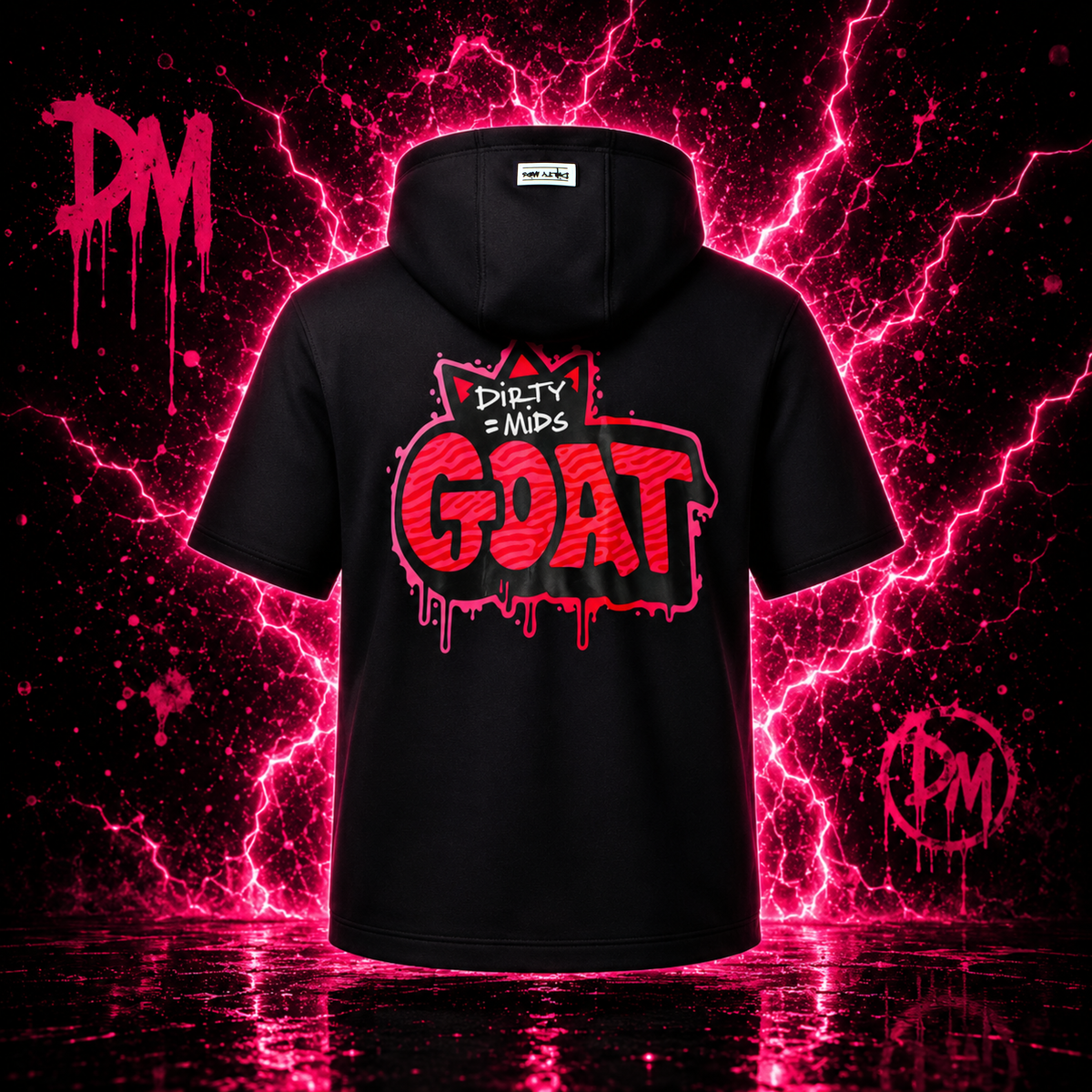 GOAT Short Sleeve Performance Hoodie - Dirty Mids