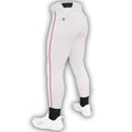 White Pant - Red Piping Dirty Mids Piped Baseball Pant